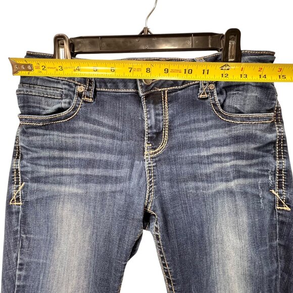 Buckle Black Mid-Rise Skinny Stretch Jeans Blue Fit 53 Distressed 30x32 Womens - Picture 14 of 16